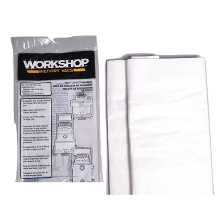 Proteam, Workshop Wet Dry Vacuum Bags Fine Dust Collection Shop Vacuum Bags, 12-Gallon To 16-Gallon, 2 bags, Part WS32200F