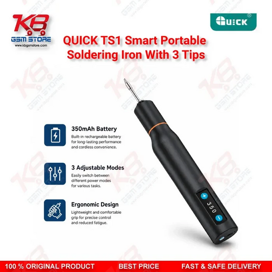 QUICK TS1 Smart Portable Soldering Iron With 3 Tips