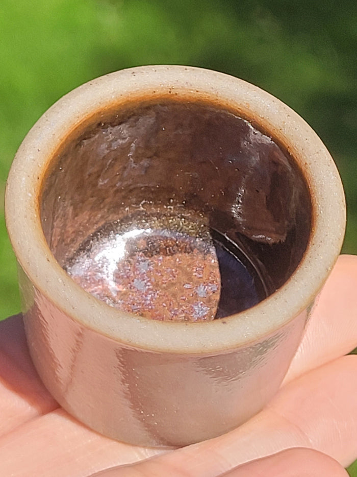 Rabbit Painted Pottery Crock
