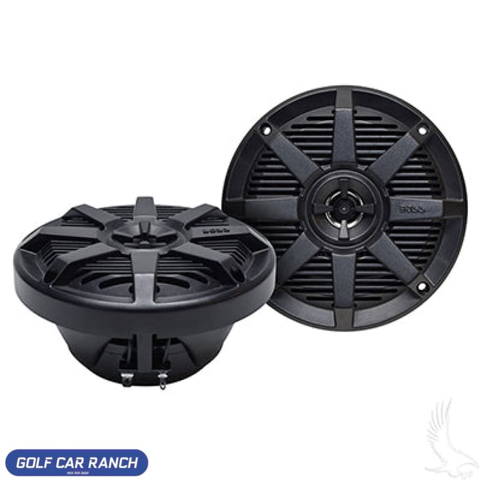 RAD-004 Speakers SET OF 2 BOSS 5.25’’ Round Marine 2-Way 150W electronic