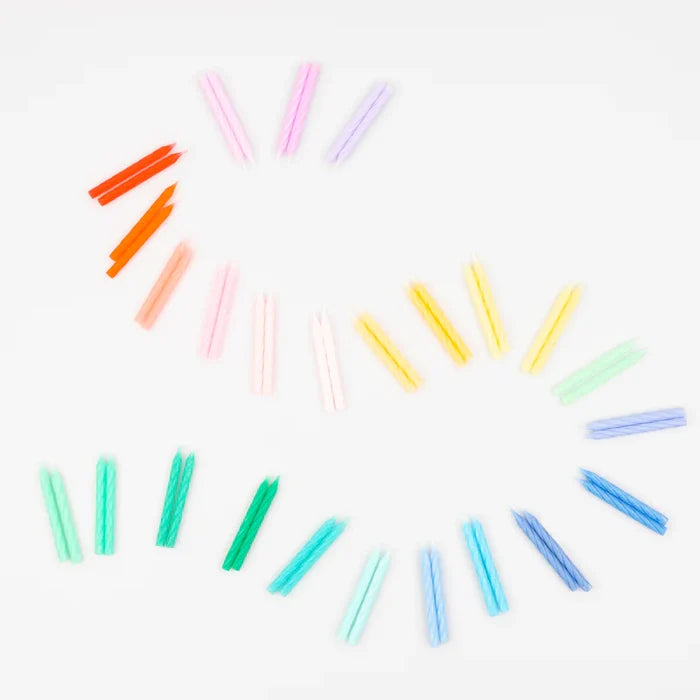Rainbow Twisted Mini Candles