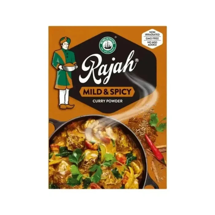 Rajah Curry Powder 100g pack with mild and spicy authentic Indian spice blend for versatile cooking