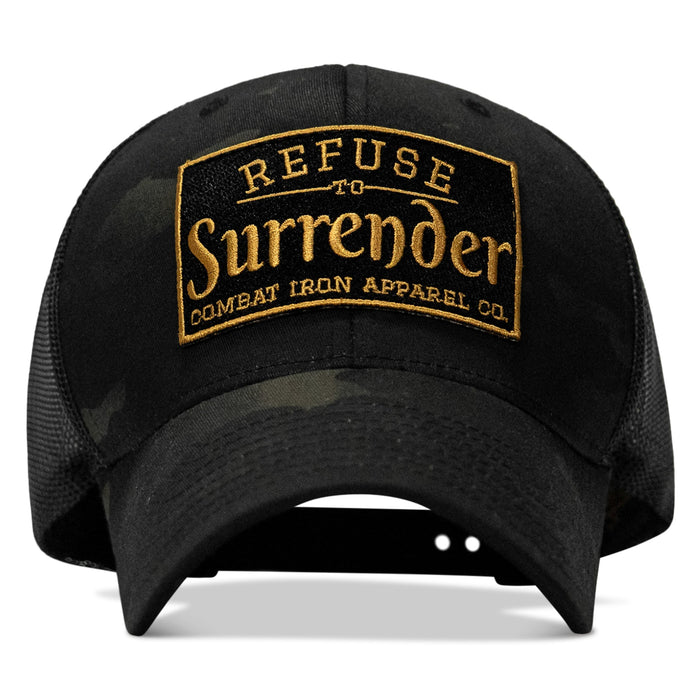 Refuse To Surrender Black/Gold Patch Snapback HAT