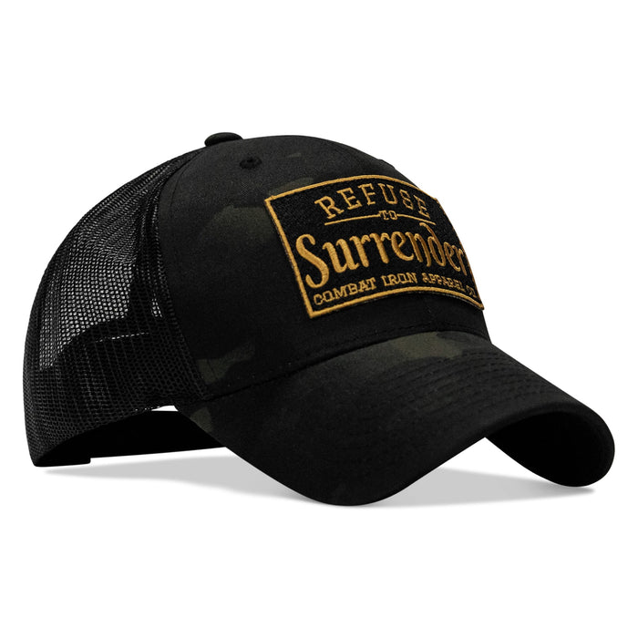 Refuse To Surrender Black/Gold Patch Snapback HAT