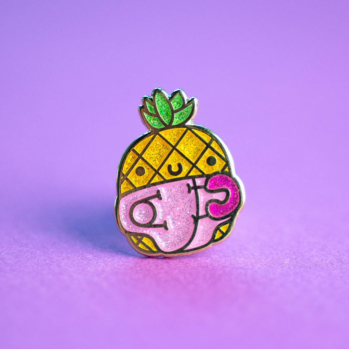 Robot Dance Battle Itty Bitty Pineapple Enamel Pin
