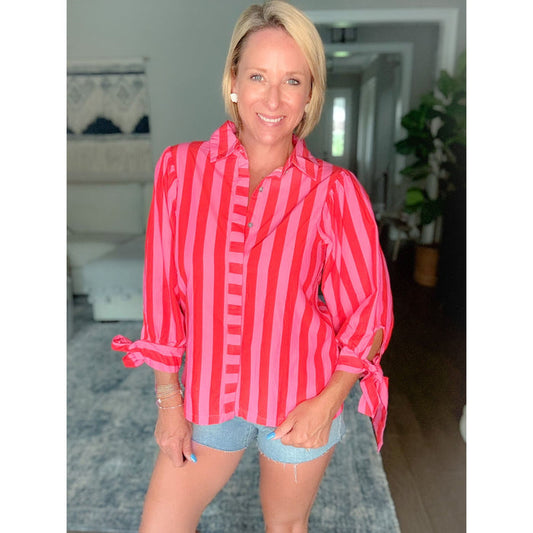Rosie Striped Button Up