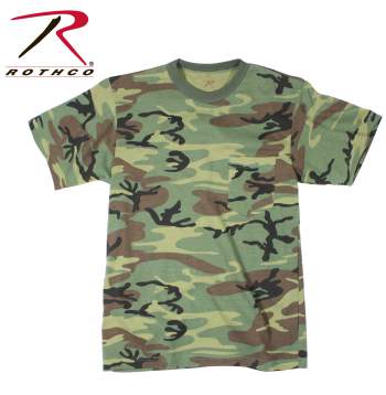 Rothco Woodland Camo T-Shirt w/ Pocket