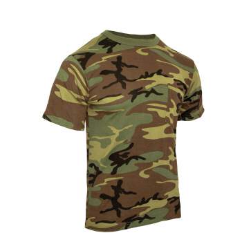 Rothco Woodland Camo T-Shirt w/ Pocket