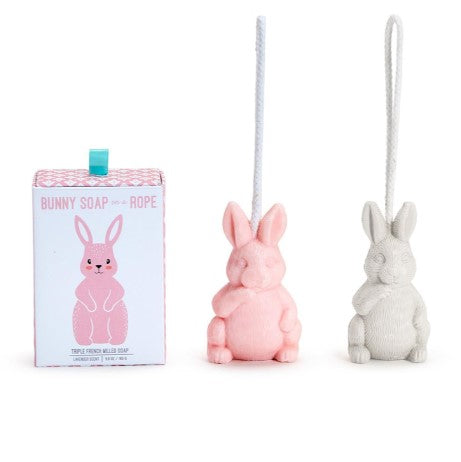 Some Bunny Loves Me Soap on A Rope-White