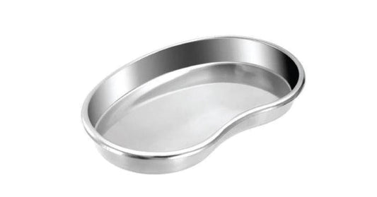 Stainless steel tray (kidney-shaped)
