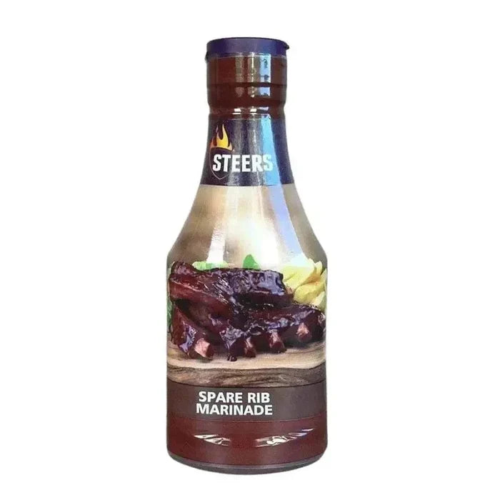 700ml bottle of Steers Marinade Spare Rib barbecue sauce for grilling and marinating