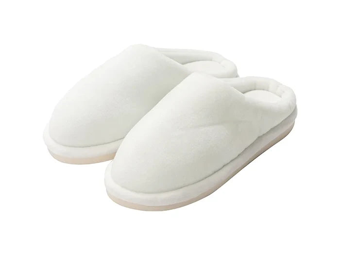 Sublimation Kids Fuzzy  Close Toe Slippers  (Full White, 32-33#)
