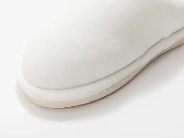 Sublimation Kids Fuzzy  Close Toe Slippers  (Full White, 32-33#)