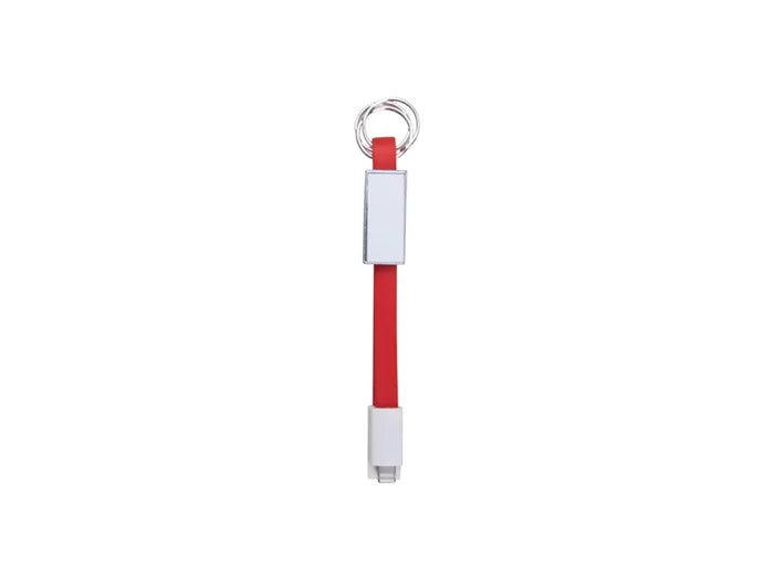 Sublimation Portable Data Cable Keychain(Small, Red)