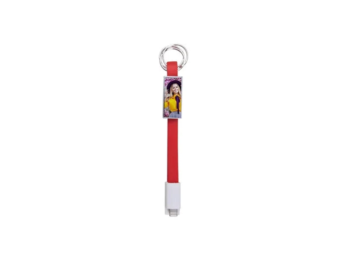 Sublimation Portable Data Cable Keychain(Small, Red)