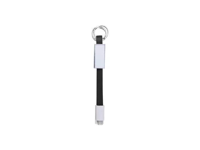 Sublimation Portable Data Cable Keychain(Small,Black)