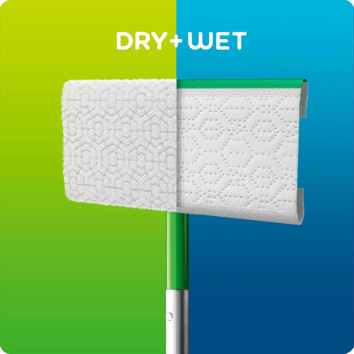 Swiffer Sweeper Dry + Wet Sweeping Kit - 1 Sweeper + 14 Dry Cloths + 6 Wet Cloths - Shoppers-kart.com