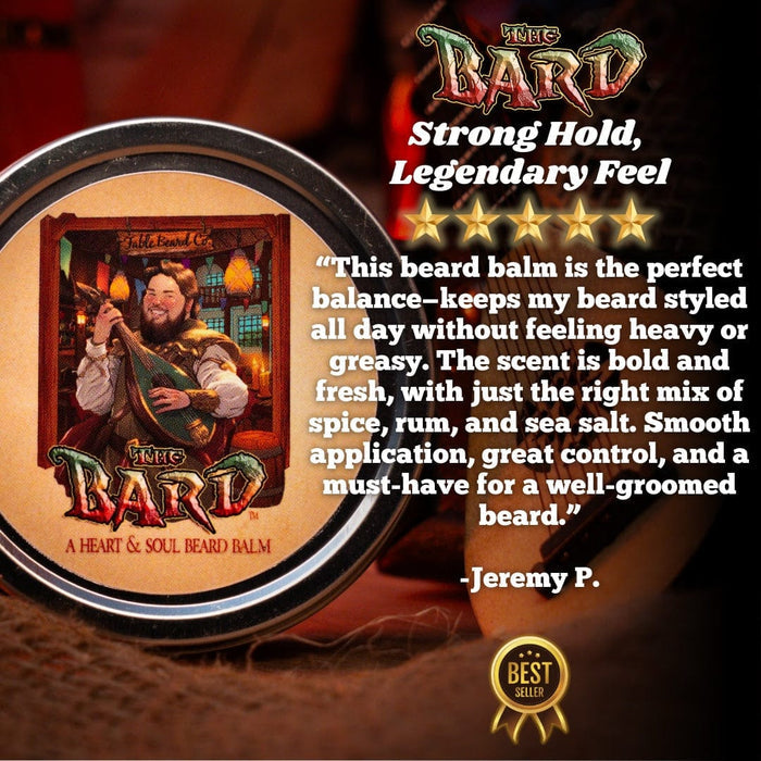 The Bard - Beard Oil & Balm Kit - All Spice, Aged Dark Rum, and Black Sea Salt