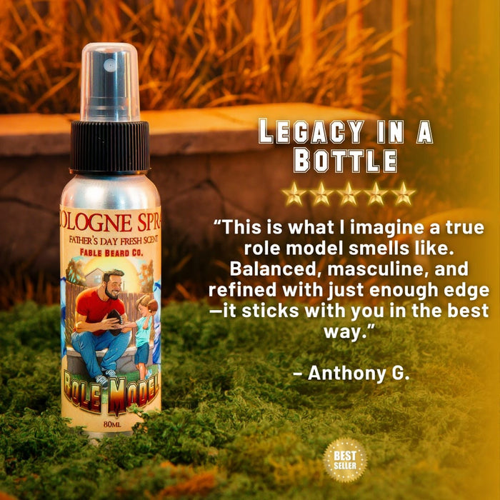 The Role Model - Cologne - Leathery Woods, Bergamot Spice Cologne, and Herbal Sage Musk