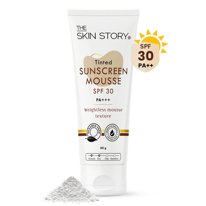 Tinted Sunscreen Mousse SPF 30 - The Skin Story - Sunscreen