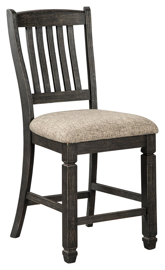 Tyler Creek D736-124 BlackGrayish Brown Upholstered Barstool 2CN