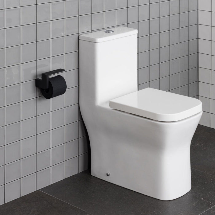 URBAN C Toilet Roll Holder - Matt Black Bathroom Accessories Noken by Porcelanosa