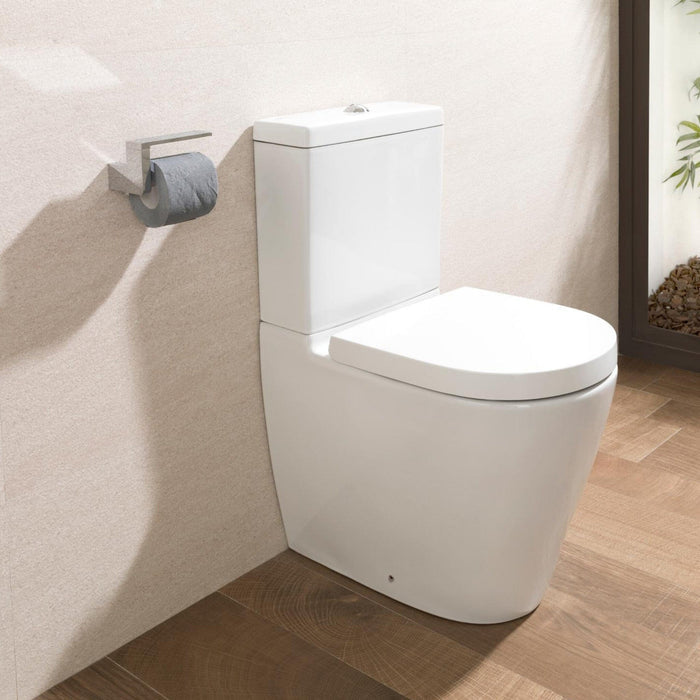 URBAN C Toilet Roll Holder With Cover - Chrome Bathroom Accessories Noken by Porcelanosa