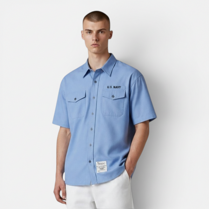 US Navy Chambray Utility Work Shirt
