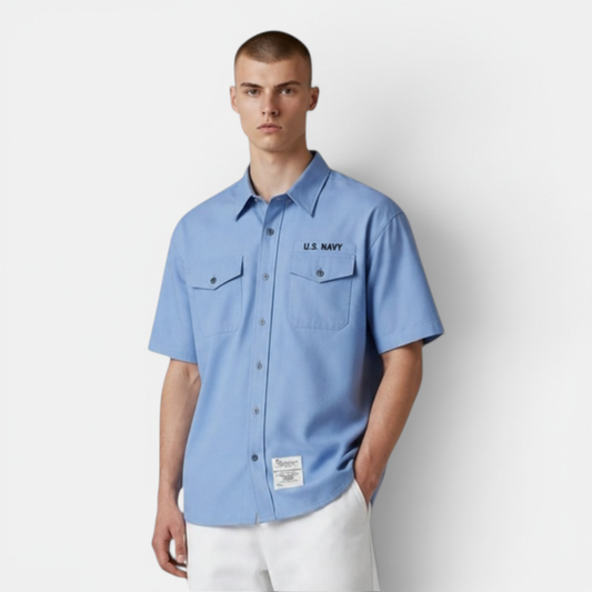 US Navy Chambray Utility Work Shirt