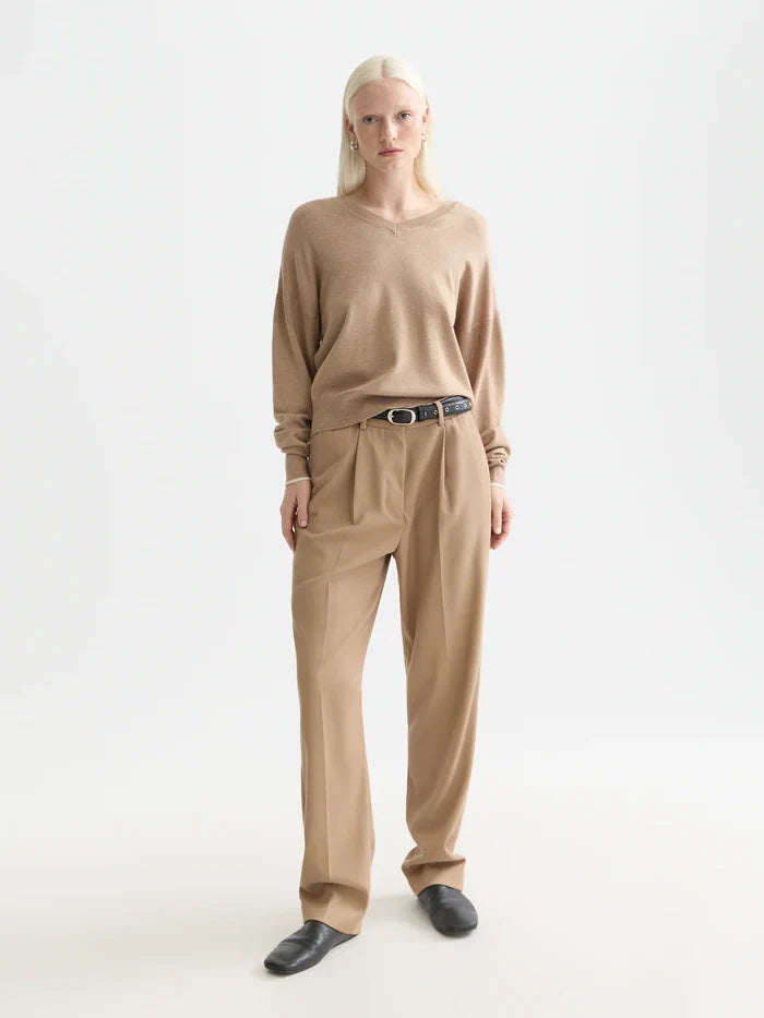 V-Neck Relaxed Pullover Amphora Melange