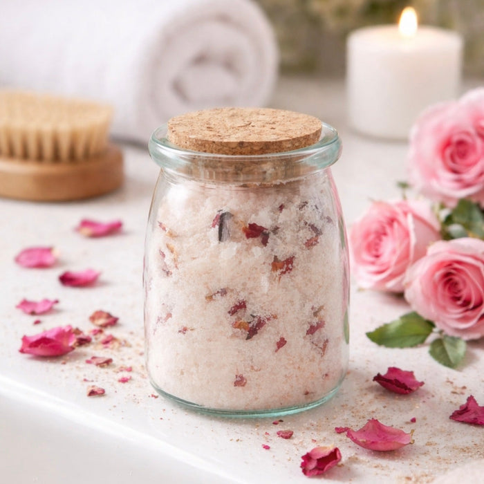 Bath Salt Gift Set – Lavender Meadows, Velvet Rose & Whispering Woods | 3 × 6.5 oz - Jarful House