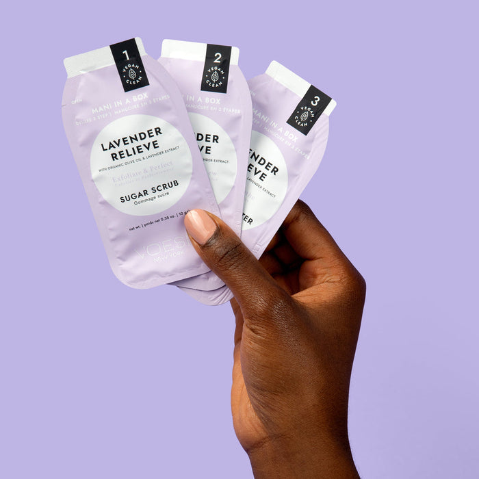 Voesh 3 Step Mani-in-a-Box Lavender Relieve