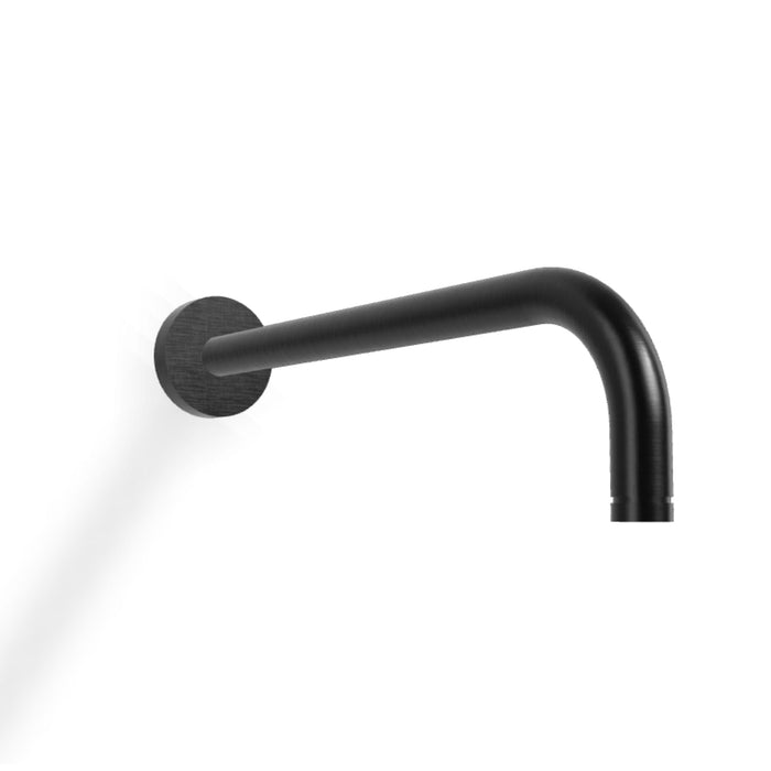 Wall Mounted Shower Arm 30cm - Brushed Black Chrome Shower Parts Fima