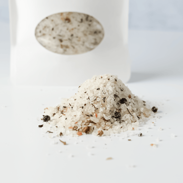 Whispering Woods Bath Salts - 6.5 oz | Herbal Bath Soak with Chamomile & Rosemary - Jarful House