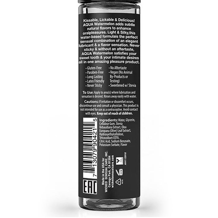 Wicked Aqua Watermelon 30ml Back | WorldCondoms