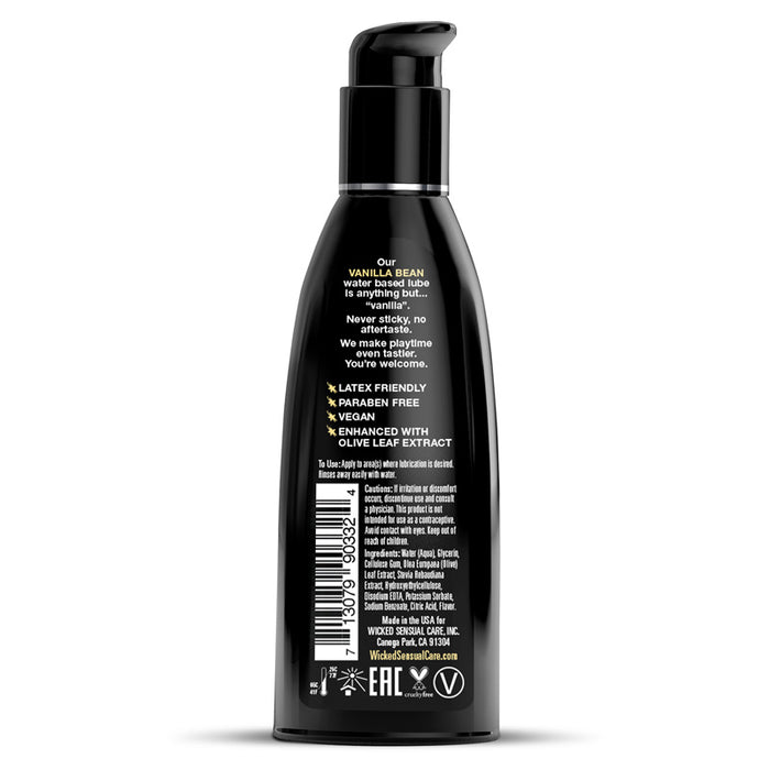 Wicked Vanilla Bean Flavored Water Based Intimate Lubricant