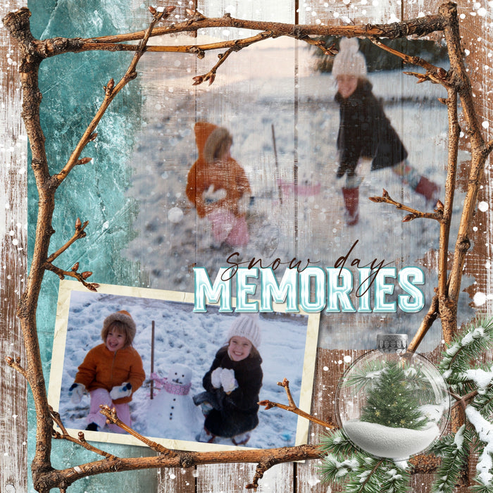 Winter Ice Alpha Digital Scrapbook Kit
