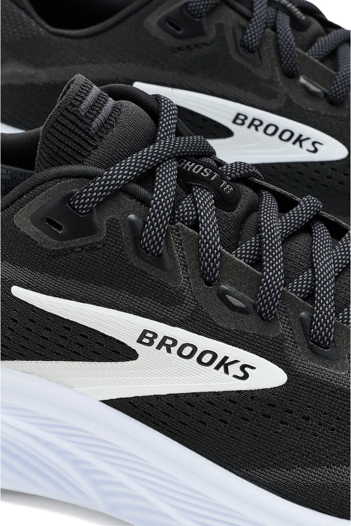 Women's Brooks Ghost 18 in Black/White
