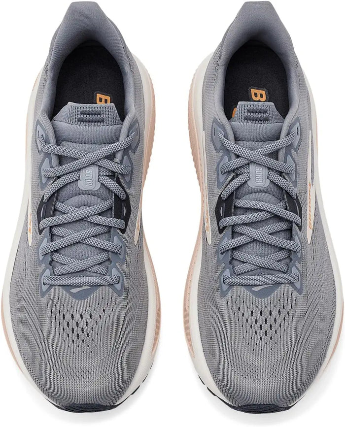 Women's Brooks Ghost 18 in Grey/Morganite/Coconut