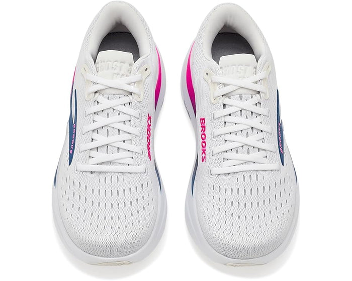 Women's Brooks Ghost Max 3 in White/Moonlight/Pink