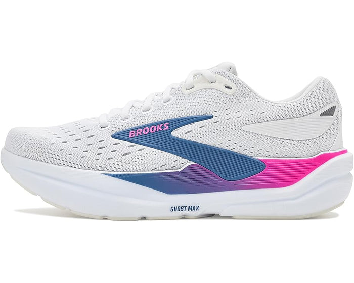 Women's Brooks Ghost Max 3 in White/Moonlight/Pink