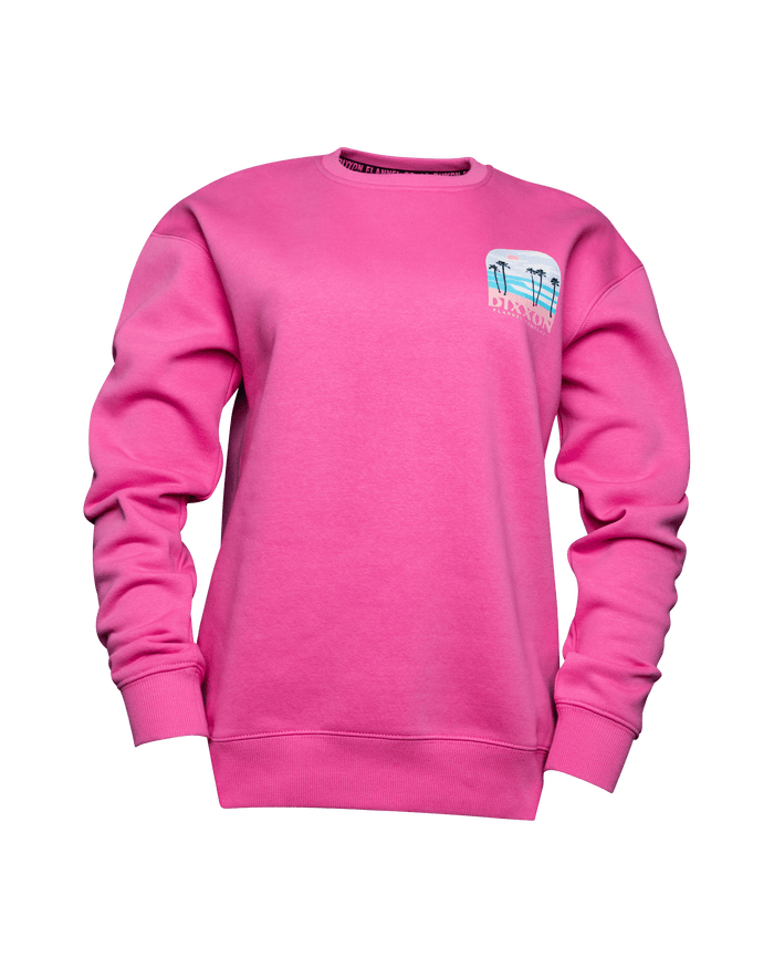 Women's Ocean Front Crewneck Sweatshirt - Pink - Dixxon Flannel Co.