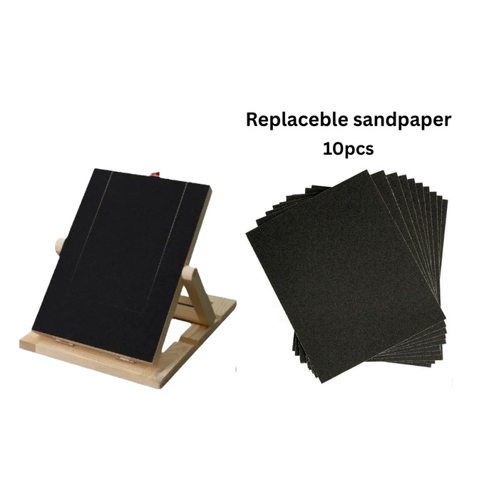 Wooden Dog Nail Scratch Board with Stand